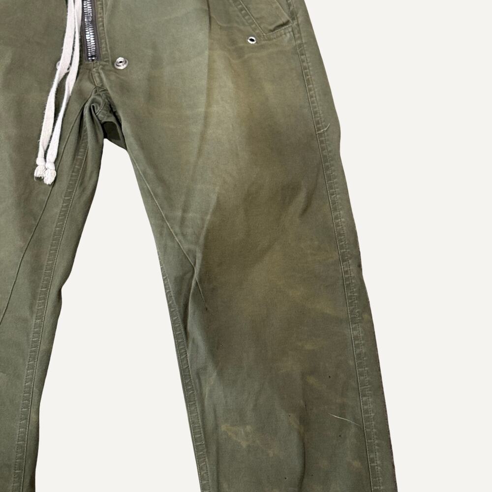 Rick Owens Skinny Jogger Pants Olive Green Drawstring Sz S - Picture 3 of 10
